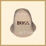 Шапка для бани с вышивкой «Boss»